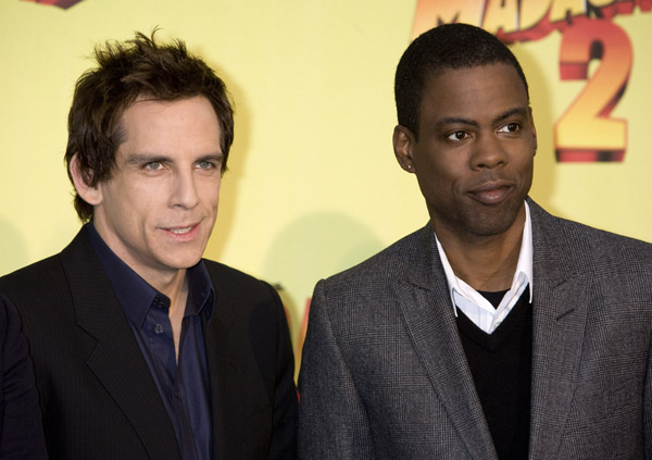 Chris Rock and Ben Stiller at Madagascar Escape 2 Africa Photocall