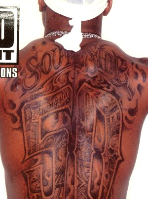 50 Cent's Southside Back Tattoo