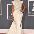 Rihanna on the Red Carpet of the 2010 Grammy Awards. Rihanna’s red carpet hairstyle and dress at the 52nd Annual “Grammy Awards” held at Staples Center in Los Angeles, California...