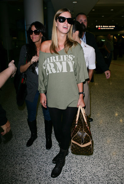 Nicky Hilton was also spotted today, August 23rd, wearing this slouchy shirt 