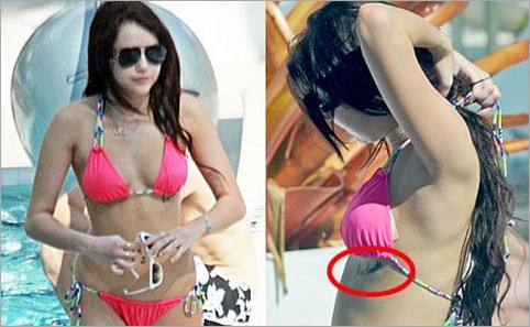 The Disney Channel star also had the word love tattooed on her ear after The Disney Channel star also had the word love tattooed on her ear after