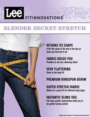 lee slender secret jeans