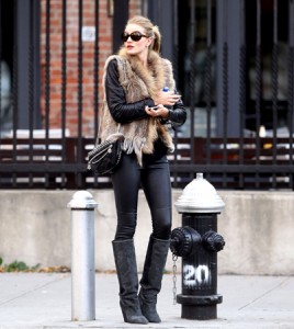 layering leather and fur